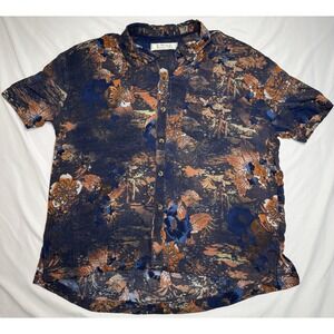 Free People We The Free Share Good Vibes Button Up Floral Shirt Womens Size M